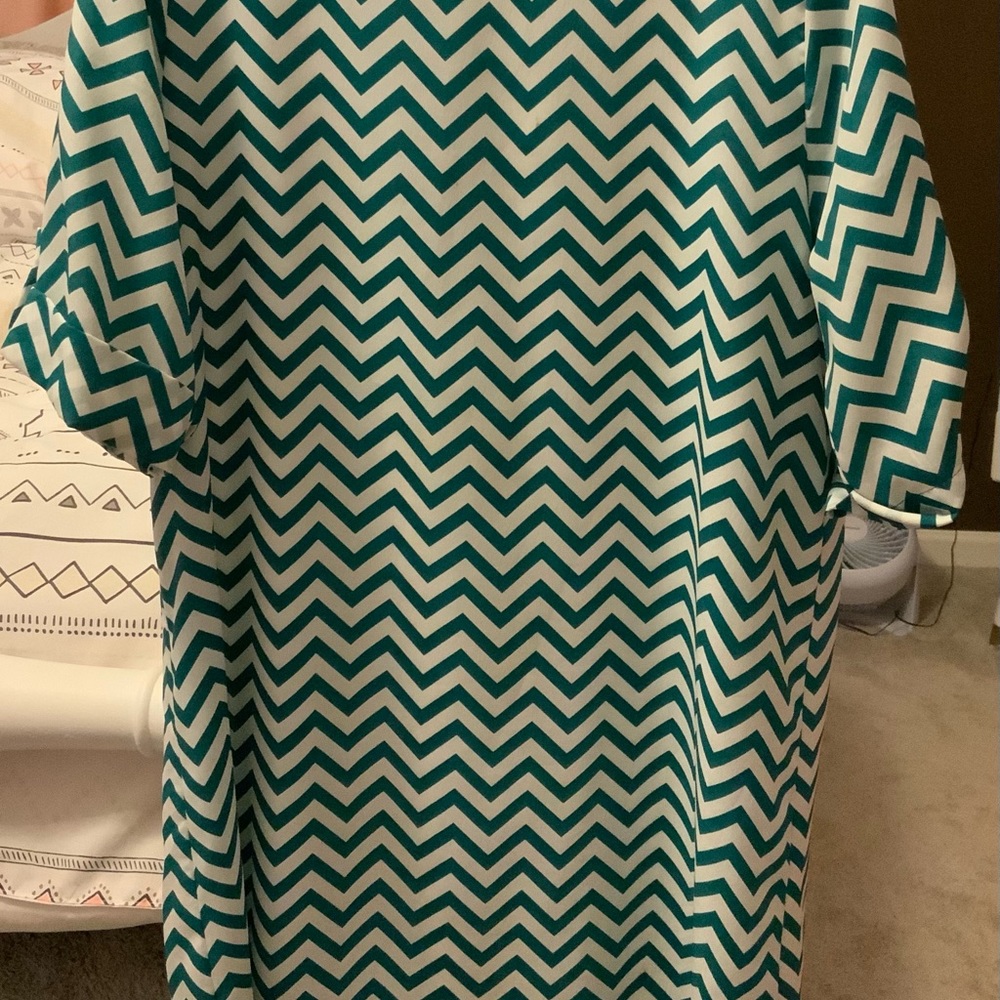 Turquoise Chevron Dress